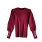 Top Damen-Blasenärmel innen und außen Wollpullover 1574