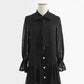 Gentle style solid color fashion aging foreign style small black skirt  2186