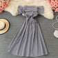 French Kikyo first love Plaid Dress  3066