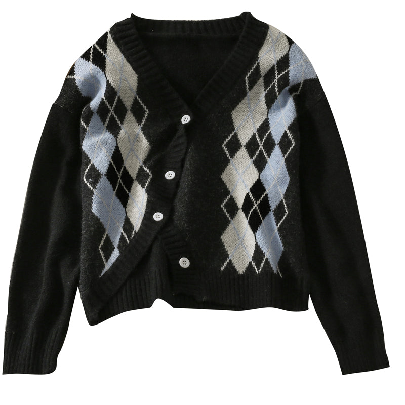 Knitwear women's autumn decoration slim V-neck versatile sweater  1955