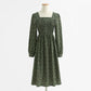 New dress long sleeve age reducing temperament floral skirt  2266