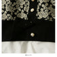 Printed single breasted sweater women's V-neck slim long sleeved sweater  1877