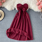 Sexy off shoulder strapless dress  3320