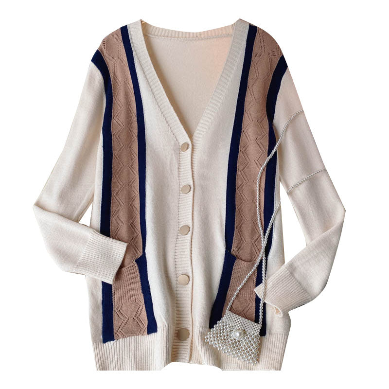 Strickjacke im britischen College-Stil für Damen Herbst 1601