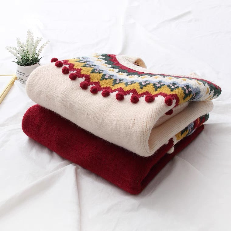 Fall/winter, new, Christmas sweater, loose, lazy wind, student sweater top  1411
