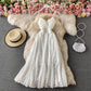 Strandurlaub am Meer, sexy, rückenfreies, schmales Trägerkleid aus Spitze 3047