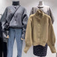 Sweater jacket, thickened, loose, lazy, turtleneck, winter's new bat-sleeved cardigan  1399
