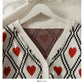 Hong Kong Style Vintage diamond check single breasted cardigan sweate  1946
