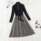 Celebrity high-end temperament medium length bottomed skirt  2402