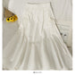 Elastic waist shows thin, medium and long solid color skirt for women  2595