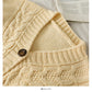 Pull manteau femme nouveau cardigan simple boutonnage pull col V 1837