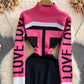 Stretch tight printed knitted dress  2918