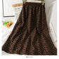 Hong Kong Vintage bedruckter, elastischer Bund, dünner Overknee-Rock in A-Linie 2623