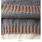 Elegant color contrast stripe round neck long sleeve Pullover Sweater women  2071