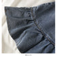 Light denim skirt with thin waist and ruffle edge  2561
