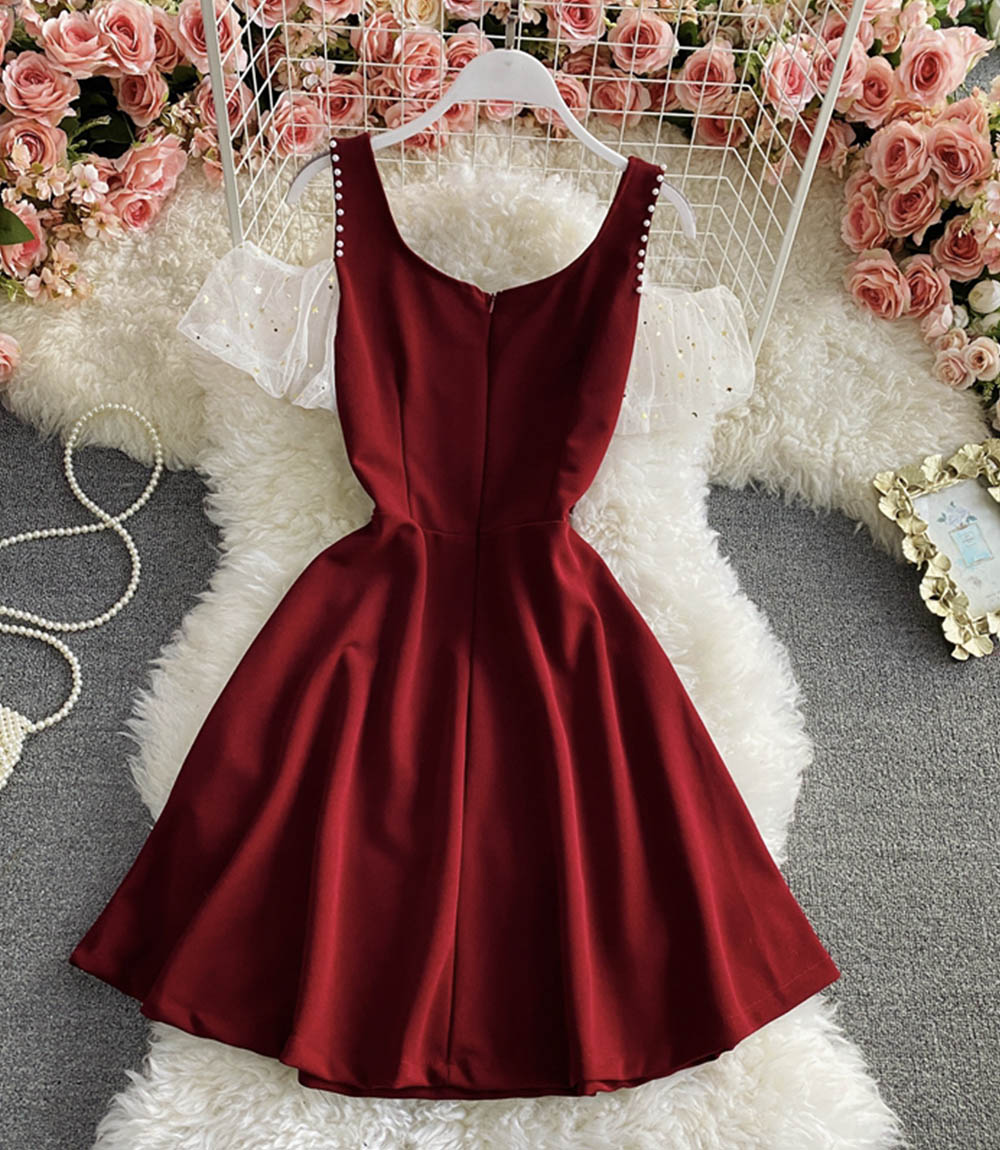 Cute A line short dress fashion dress  1324