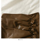 New Retro versatile short leather skirt  2614