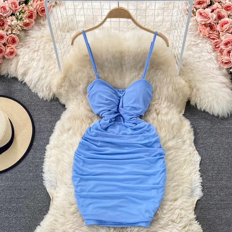 Small sexy Spice Girl backless suspender dress  2804