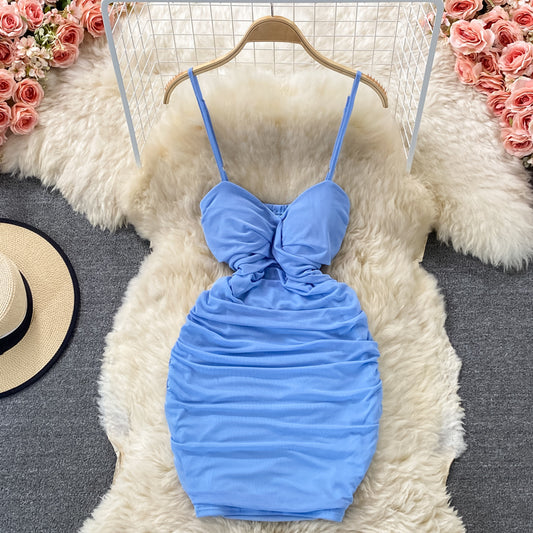 Small sexy Spice Girl backless suspender dress  2804