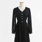 New women's skirt retro stitching lace fairy skirt temperament gentle dress  2247