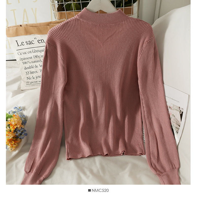 Korean bow tie tie hanging neck tight long sleeve cover  2048