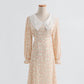 Lady temperament floral skirt long sleeve thin Chiffon fairy skirt  2182