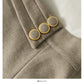 High waist three button thickened large swing skirt  2520
