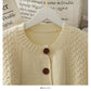 Sweater coat women's autumn long sleeve versatile slim knit  1987