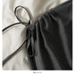 High waist slim drawstring pleated Hip Wrap Skirt  2565