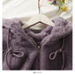 Versatile thickened Hoodie Korean drawstring lace up loose top  2117