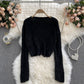 Vielseitiger Kurzpullover aus Mohair 1615