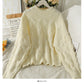 Sweater women's season loose and thin linen pattern round neck sweater  2021