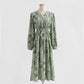 Floral dress gentle temperament national style thin bottomed dress  2327