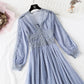 Vintage lace mesh skirt fairy super xiansen two-piece suit  2219