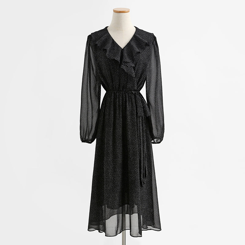 New women's Dress Chiffon Long Sleeve  2228