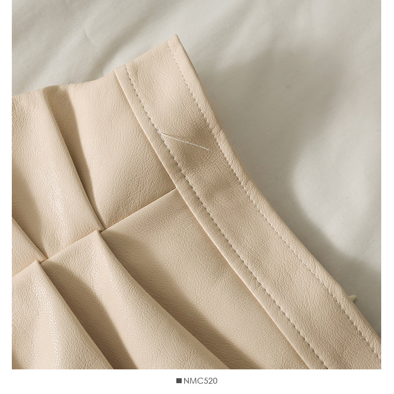 Korean wrinkled irregular split slim wrap hip skirt  2496