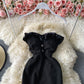 Sexy trägerloses Fischschwanzkleid 3289 mit sichtbarer Schultertasche und Hüfte