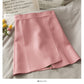 Irregular solid color versatile High Waist Hip Wrap Skirt  2536