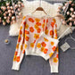 Automne, frais, à la mode, haut à bretelles spaghetti, pull cardigan, deux costumes 1395