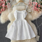 White vintage suspender dress  2779