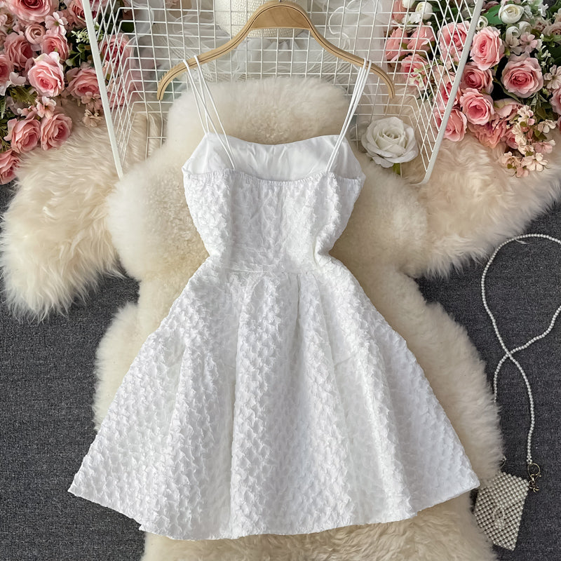 White vintage suspender dress  2779