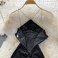 Sexy backless TIGHT SKINNY golden velvet neck Strapless skirt  3121