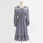 Floral dress doll collar age reducing temperament tea break skirt thin skirt  2331