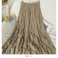 Plissierter, lockerer, schmaler Faltenrock mit hoher Taille 2560