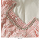 Collarbone bow tie long sleeve blouse embossed high waist skirt  2486
