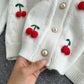 Pullover 1607 mit hohlem Design in Kirsche