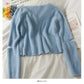 Sweater women's autumn wear broken copper long sleeve single breasted cardigan top  2004