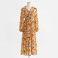 Vintage V-Neck long sleeve fairy Sen long skirt  2188