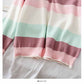 Women's colorful striped long sleeved knitwear  1814
