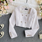 High waist short coat versatile long sleeve blouse women  1651